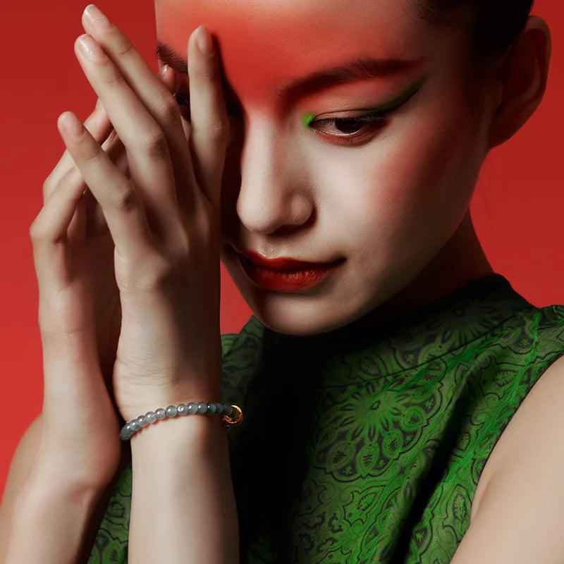 Green Translucent Bead Bracelet｜Light Luxury Party Gift