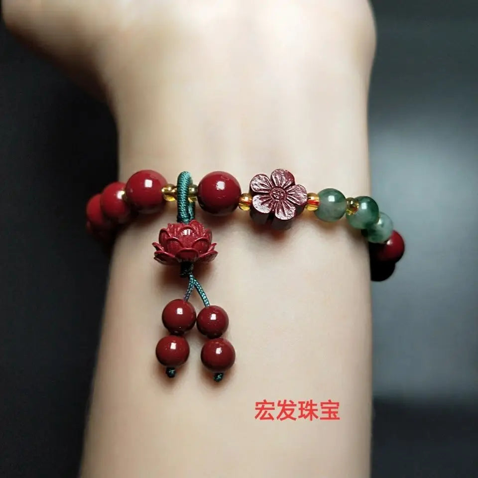 Purple Gold Sand Aventurine Bracelet｜Life Flower Talisman