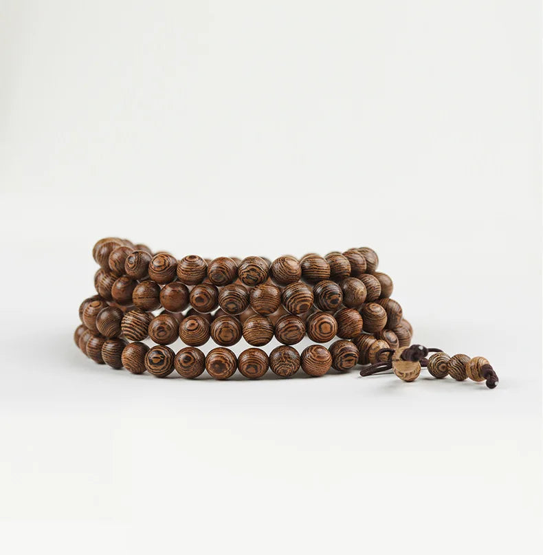 Old Seasoned Chicken Wing Wooden Buddha Prayer Beads Pieces Wind Men And Women Bracelet Holding Gift  Wooden jewelry