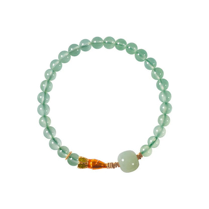 Handmade S925 Enamel Round-Bead Bracelet — Mystic Lucky Charm for Women