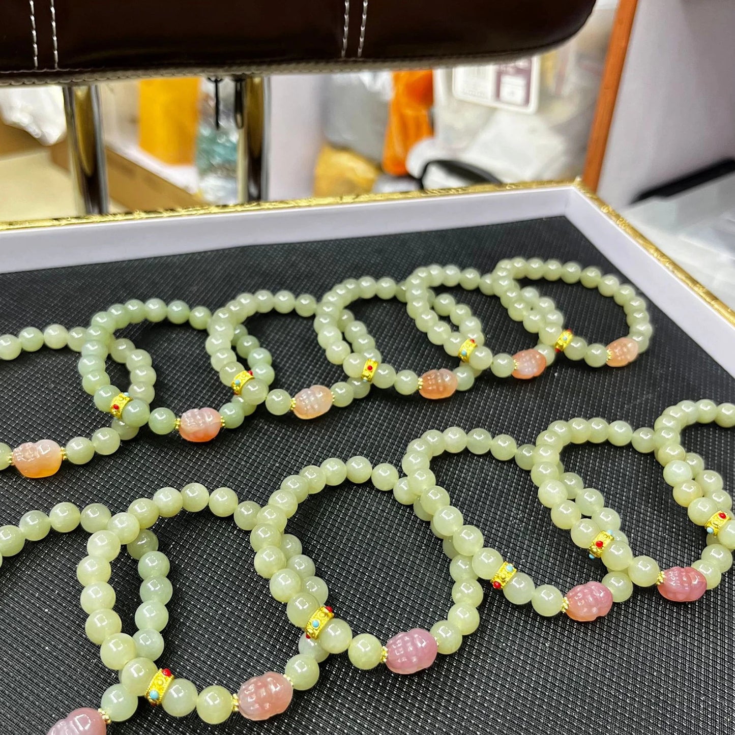 Natural White Hetian Jade Bangle – Lucky Red Skin Clear Water