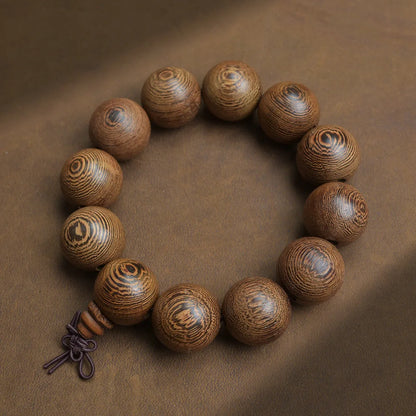 Old Seasoned Chicken Wing Wooden Buddha Prayer Beads Pieces Wind Men And Women Bracelet Holding Gift  Wooden jewelry