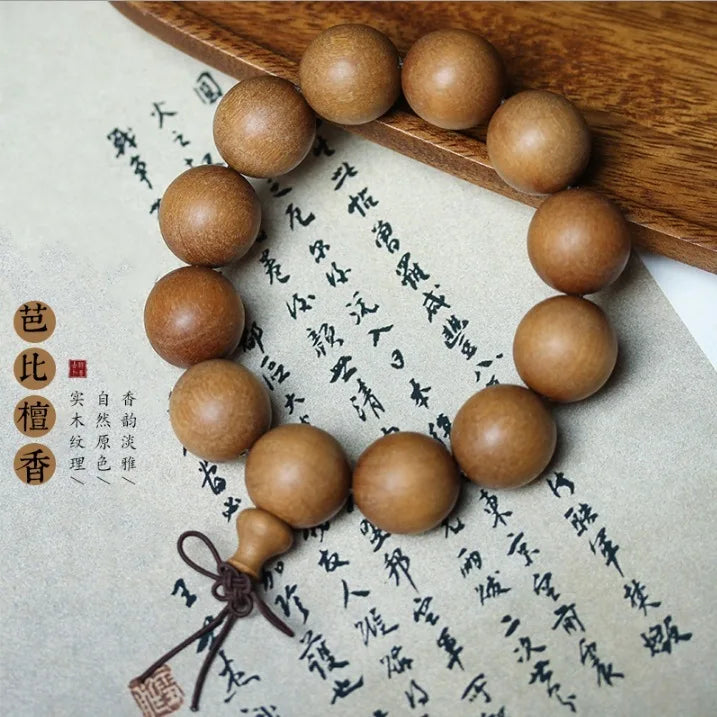 Old Mountain Lucky Sandalwood Prayer Beads Bracelet