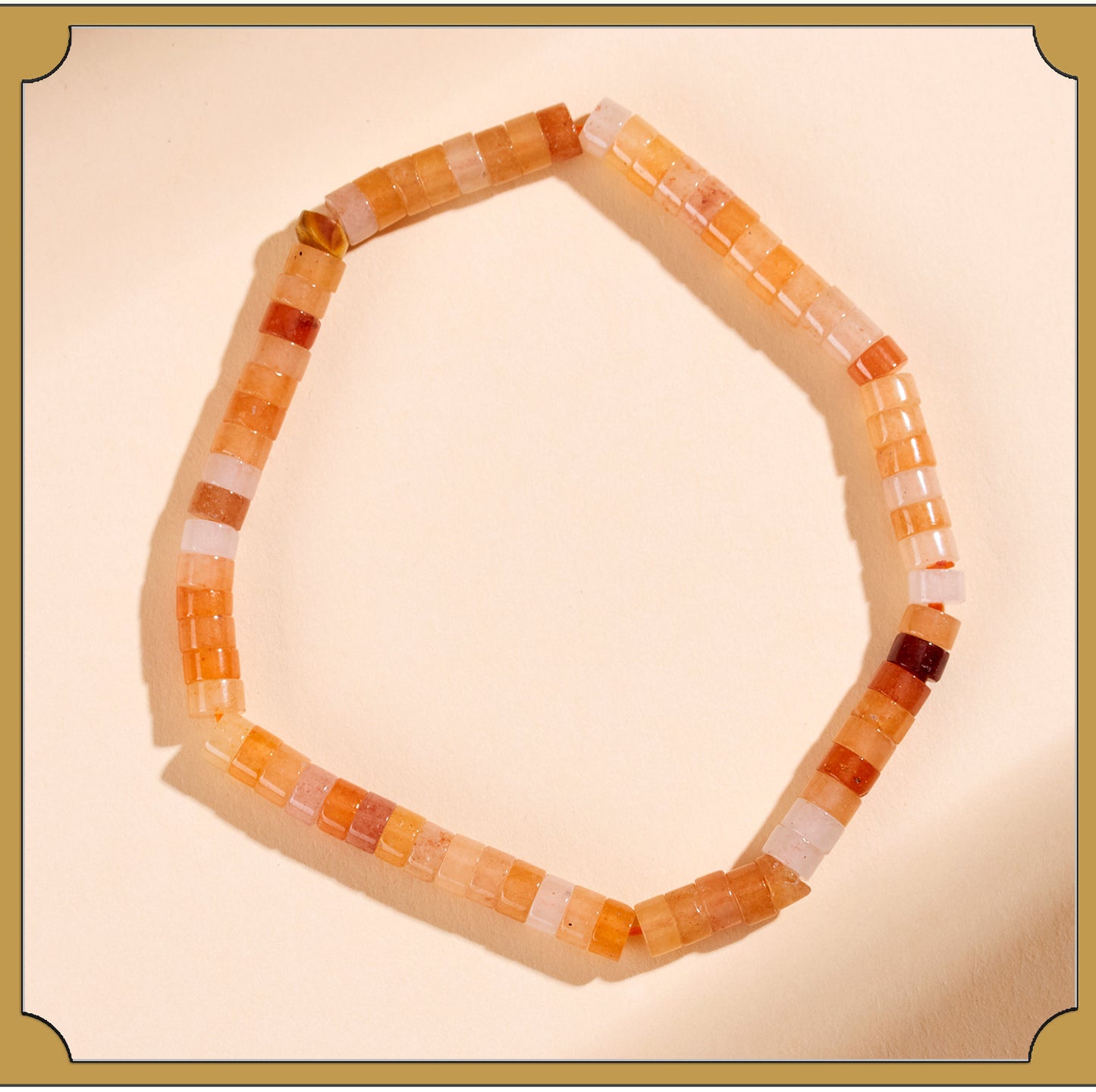 Natural Crystal Tourmaline Amazonite Straight Cut Tablet Bracelet - Spiritual Harmony & Protection