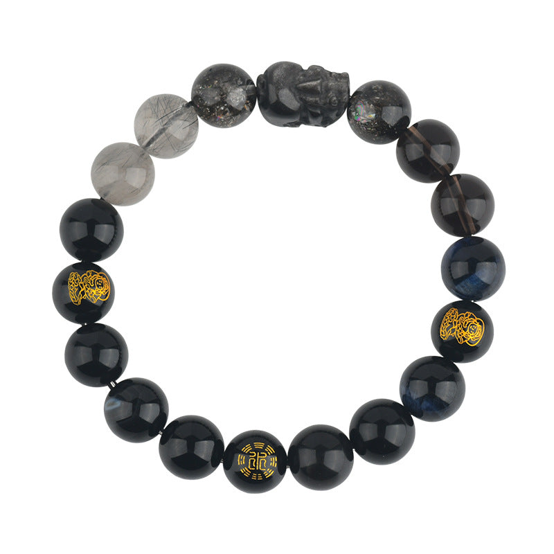 Five Elements Pixiu Wealth Crystal Bracelet | Natural Stone for Couples Balance & Prosperity