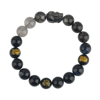 Five Elements Pixiu Wealth Crystal Bracelet | Natural Stone for Couples Balance & Prosperity
