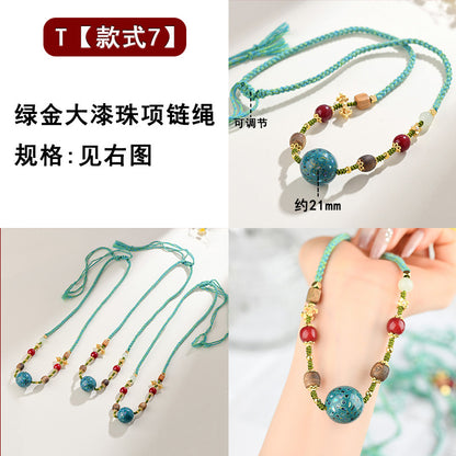 Antique Buddhist Prayer Beads Necklace with Agarwood and Red Sandalwood - Spiritual Meditation Accessory