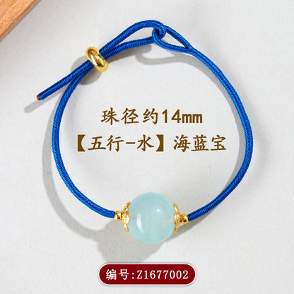 Natural Crystal Five Elements Balance Bracelet for Harmony and Luck