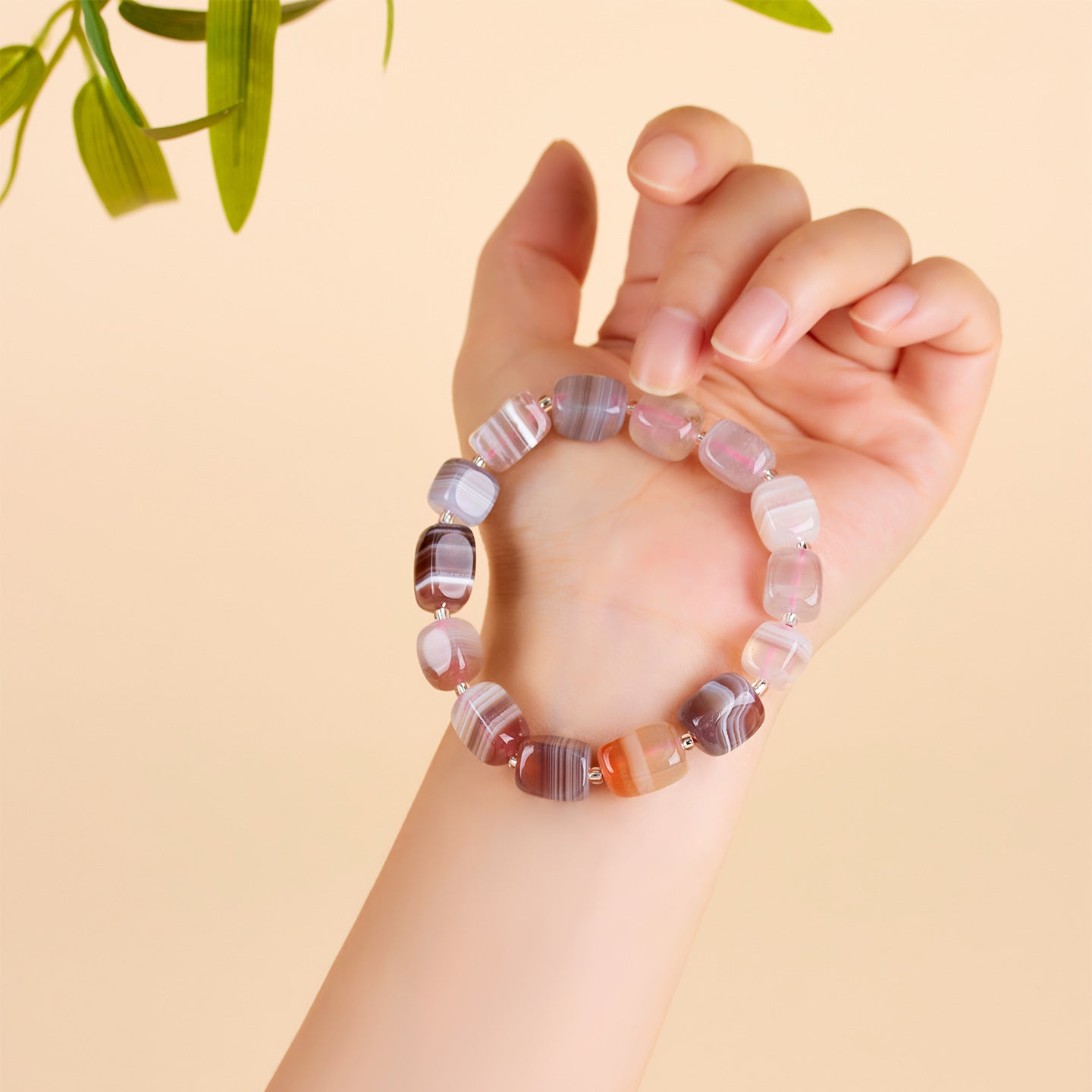 Natural Persian Agate Irregular Single Circle Bracelet - Mystical Women's Fashion Jewelry