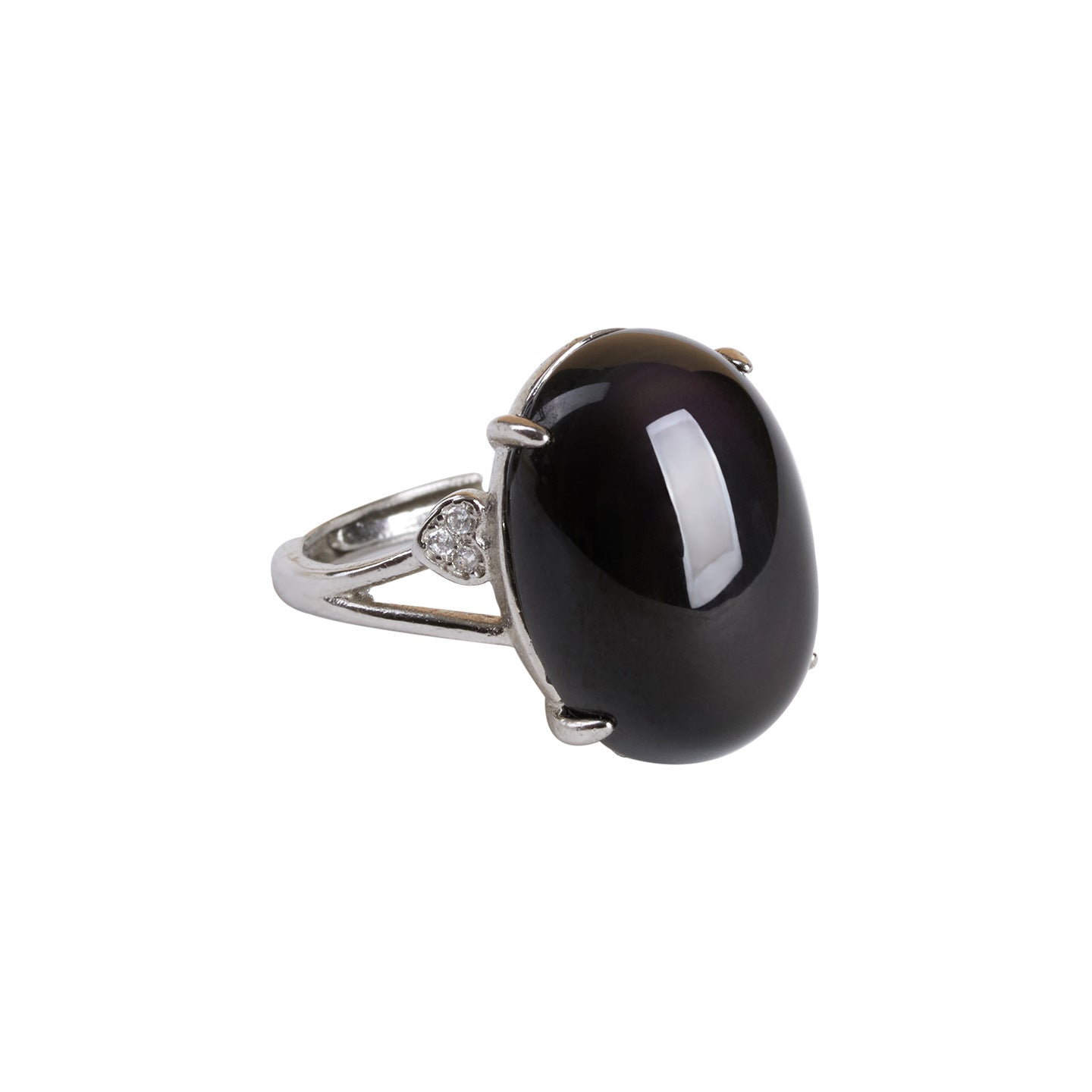 Rainbow Eye Obsidian Ring – Adjustable Unisex Spiritual Protection Jewelry