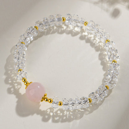 Natural White Crystal Zodiac Guardian Bracelet | Energy Stone for Protection & Harmony