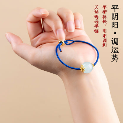 Natural Crystal Five Elements Balance Bracelet for Harmony and Luck