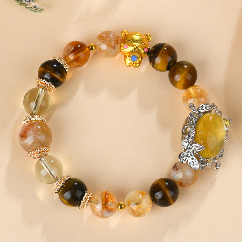 Twelve Zodiac Natural Crystal Multi-Gem Bracelet - Cosmic Harmony & Fortune Attractor