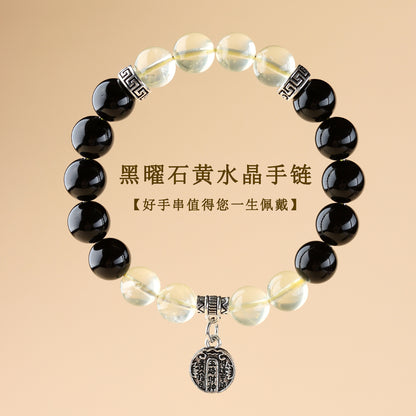 Five Elements Wealth God Crystal Bracelet | Balance Energy & Attract Prosperity