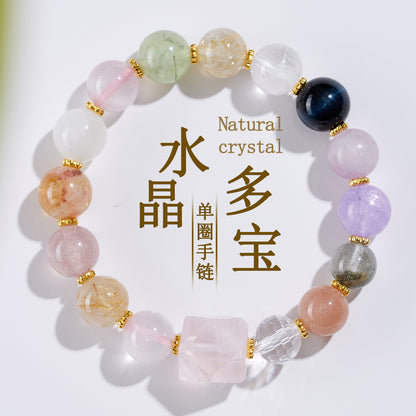 Natural Crystal Rose Quartz Irregular Bracelet | Love Harmony Energy Stone Women's Jewelry
