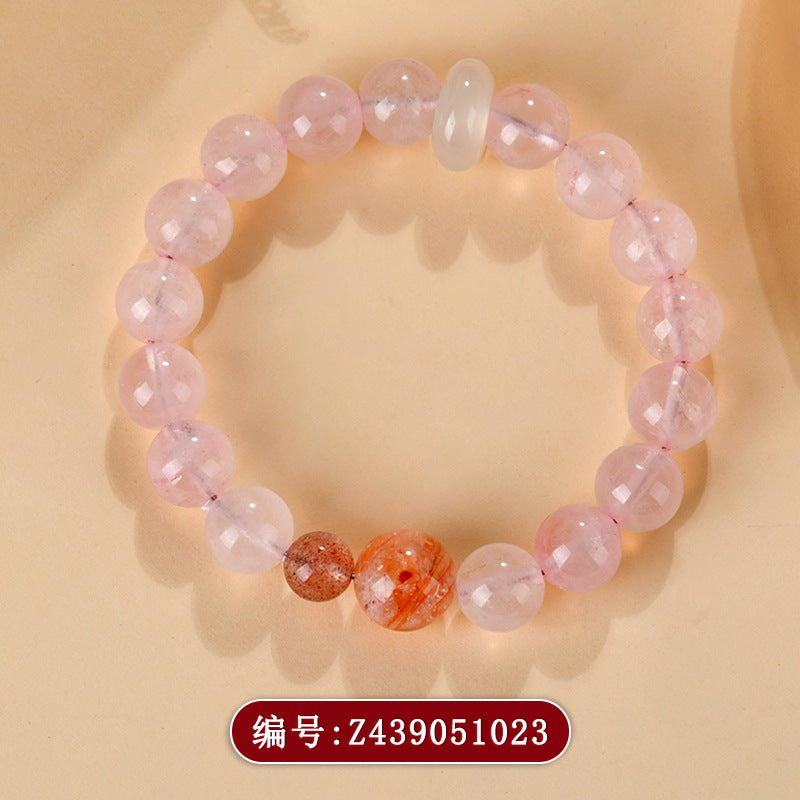Madagascar Pink Crystal Bracelet | Love Harmony Spiritual Energy Jewelry for Women