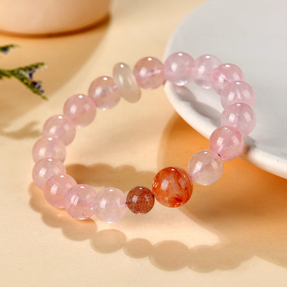 Madagascar Pink Crystal Bracelet | Love Harmony Spiritual Energy Jewelry for Women