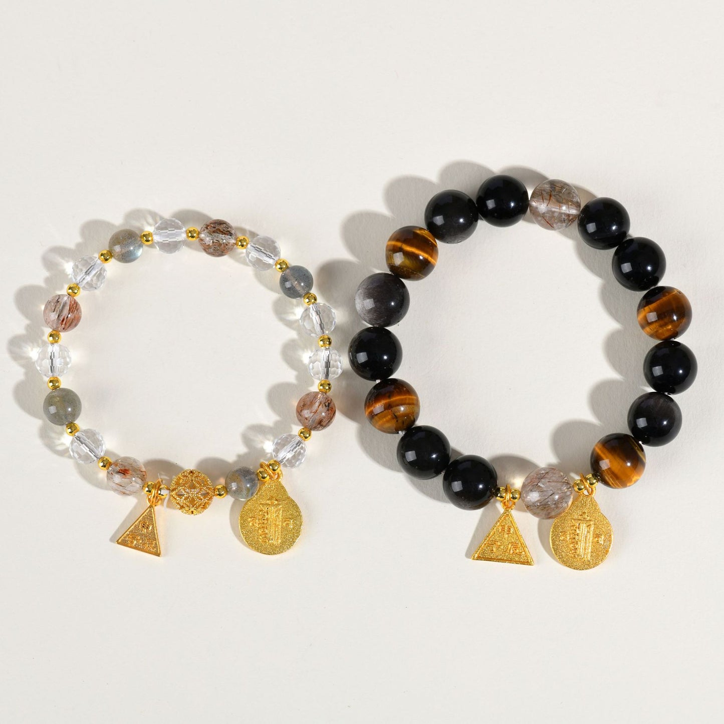 Natural Crystal Three-in-One Twelve Zodiac Bracelet 2025 - Couple's Spiritual Harmony Amulet