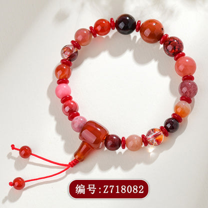 Eighteen Seeds Crystal Five Elements Bracelet - Fire Energy Balance for Couples