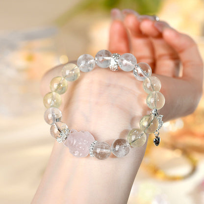 Natural Crystal Nine-Tailed Fox Love Bracelet - Attract Romance & Positive Energy
