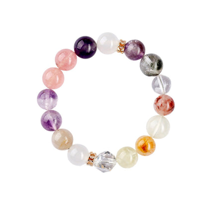 Twelve Zodiac Natural Crystal Multi-Gem Bracelet – Mystical Fortune & Spiritual Harmony Charm