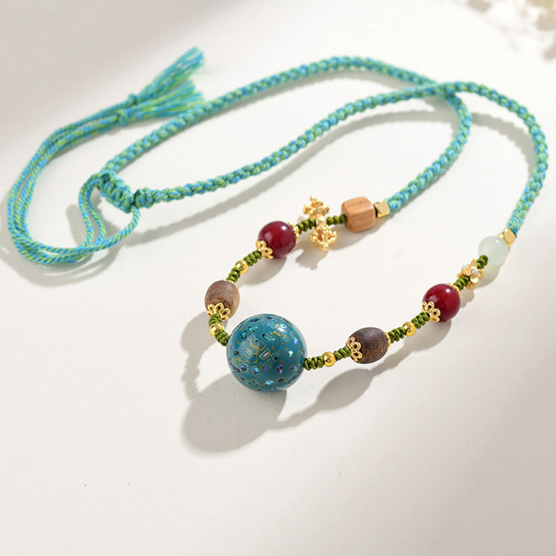 Antique Buddhist Prayer Beads Necklace with Agarwood and Red Sandalwood - Spiritual Meditation Accessory