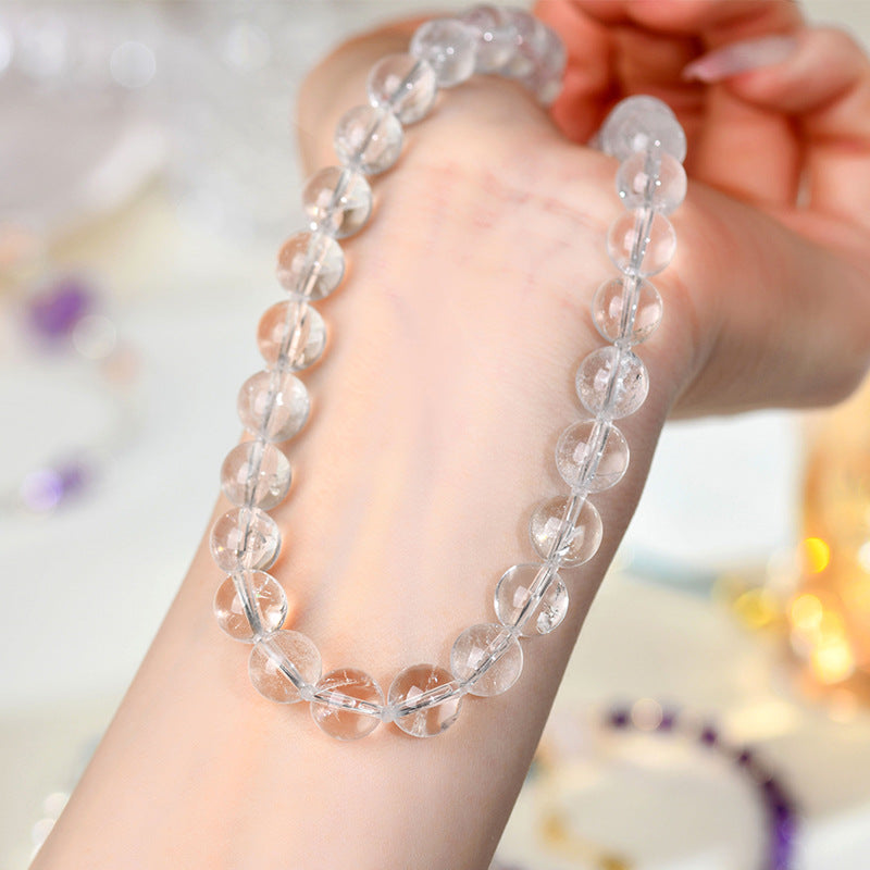 Natural White Crystal Collarbone Necklace｜Spiritual Purification & Elegance Energy Jewelry