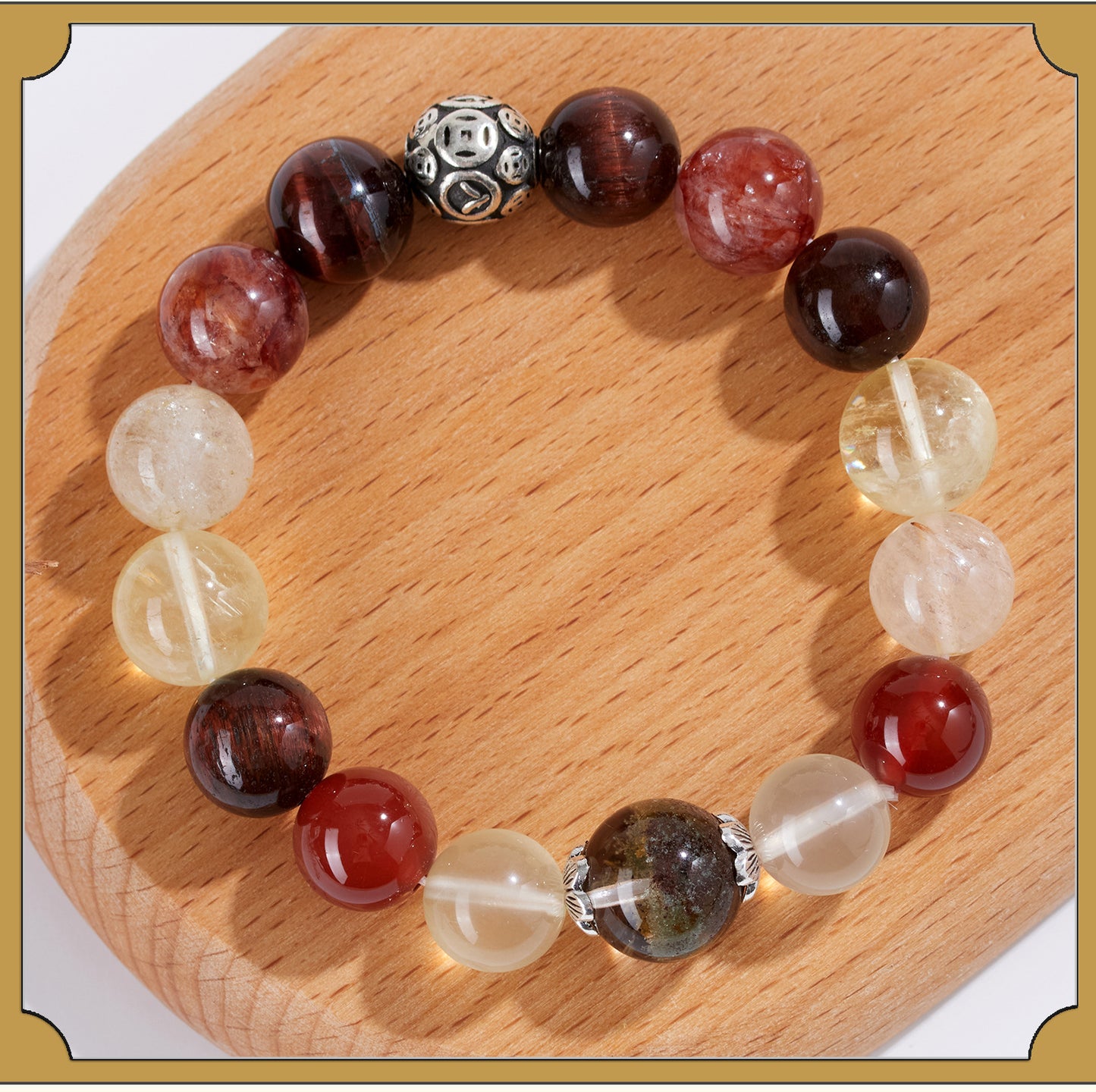 Natural Crystal Five Elements Harmony Bracelet - Balance Energy & Good Luck Charm