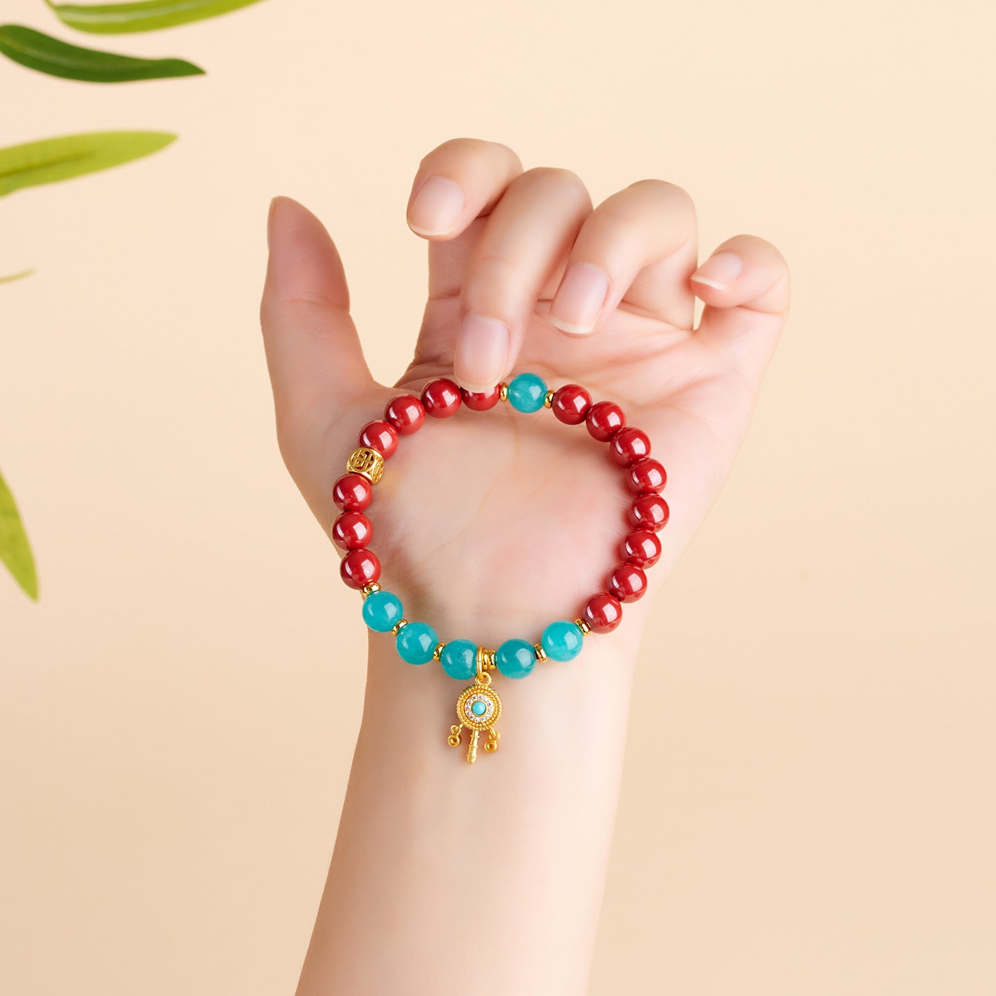 Natural Imperial Red Cinnabar Tianhe Stone Bracelet - Chinese Cultural Women's Spiritual Jewelry