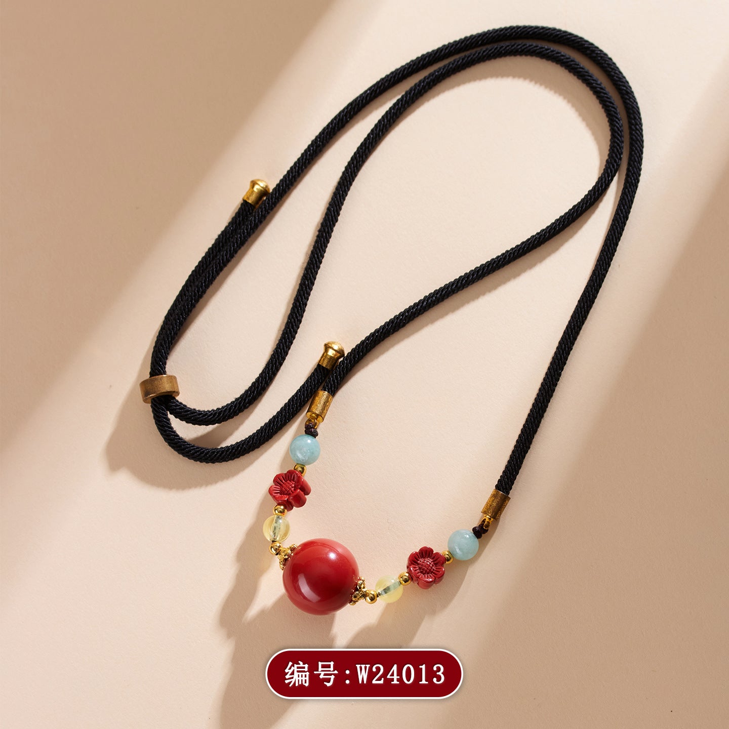 Imperial Red Cinnabar Fortune Bead Necklace | Wealth & Protection Amulet