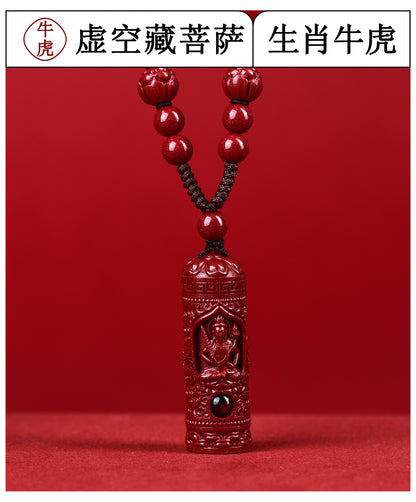 Natural Purple Gold Sand Zodiac Buddha Projection Pendant - Eight Guardian Gods Spiritual Amulet