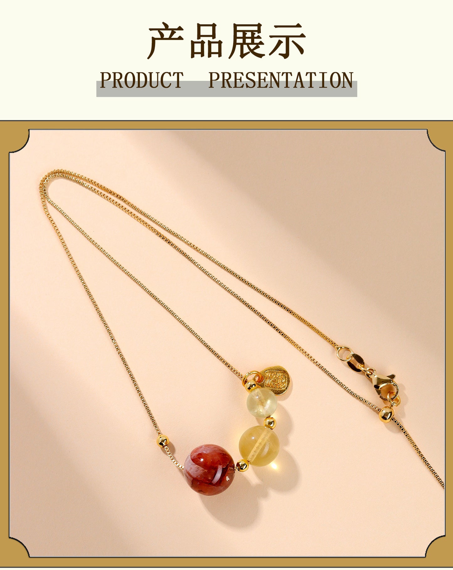 Natural Crystal Five Elements Collarbone Necklace | Balance Harmony & Wealth for Women