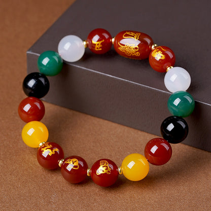 Five Elements Zodiac Harmony Agate Bracelet for Couples - Balance & Protection