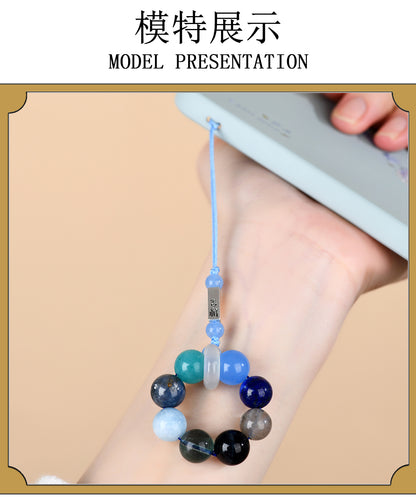 Natural Crystal Five Elements Phone Chain Pendant - Balance Energy & Attract Blessings