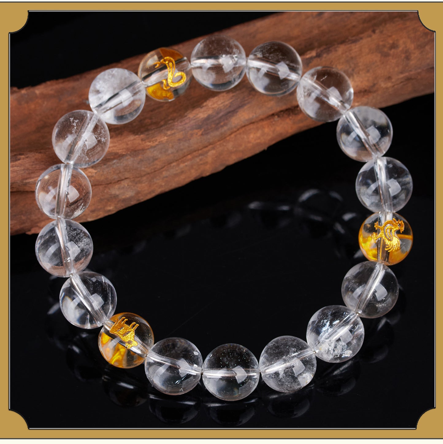 Natural White Crystal Three-in-One Zodiac Bracelet | Spiritual Protection for Men & Women