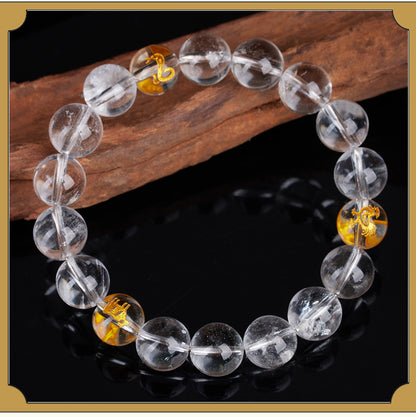 Natural White Crystal Three-in-One Zodiac Bracelet | Spiritual Protection for Men & Women