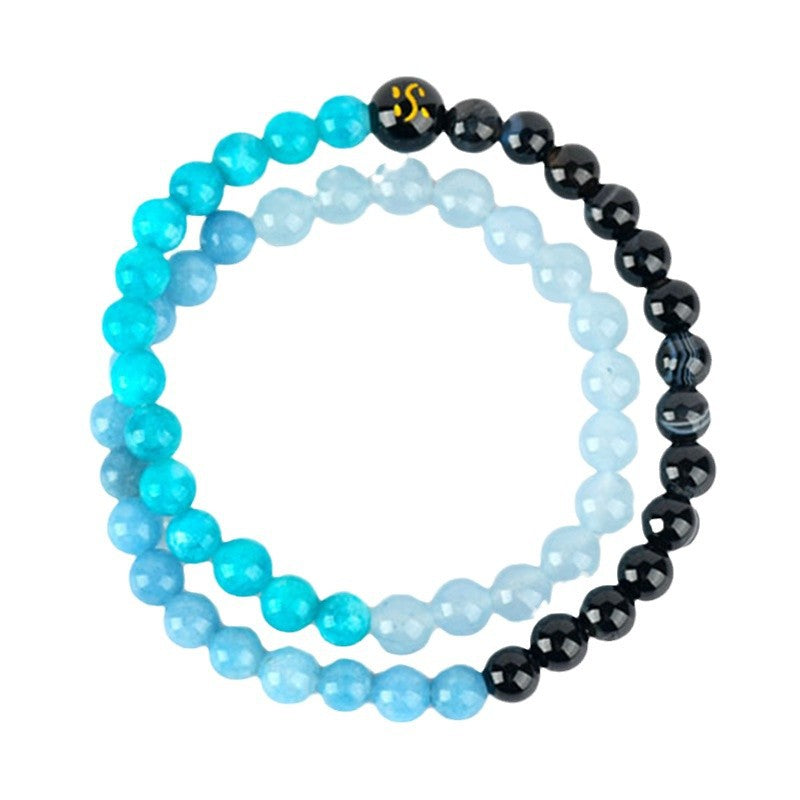 Natural Multi-Gemstone Five Elements Double Circle Bracelet - Balance & Protection Talisman