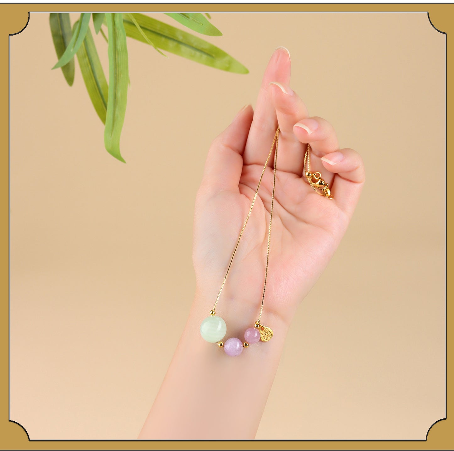 Natural Crystal Five Elements Collarbone Necklace | Balance Harmony & Wealth for Women