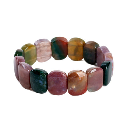 Natural Ocean Chalcedony Crystal Bracelet – Elegant Women's Accessory for Peace and Prosperity