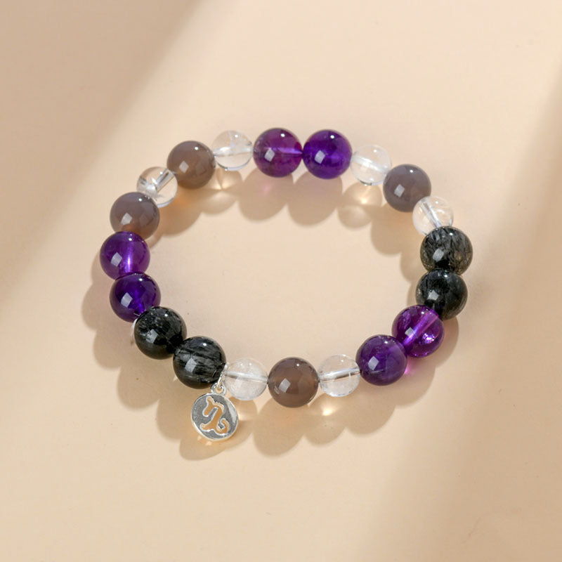 Twelve Constellations Natural Crystal Bracelet｜Spiritual Fortune & Cosmic Protection Jewelry