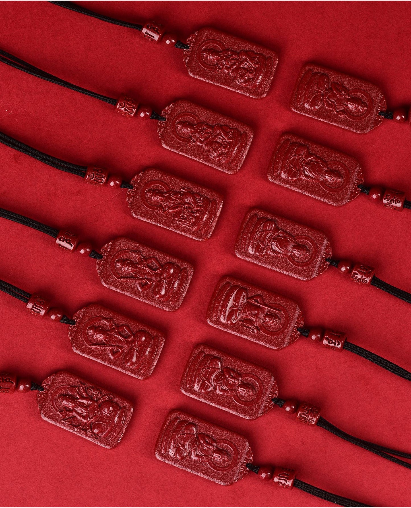 Natural Purple Gold Cinnabar Zodiac Birth Buddha Pendant - Eight Guardian Deities Protection Amulet