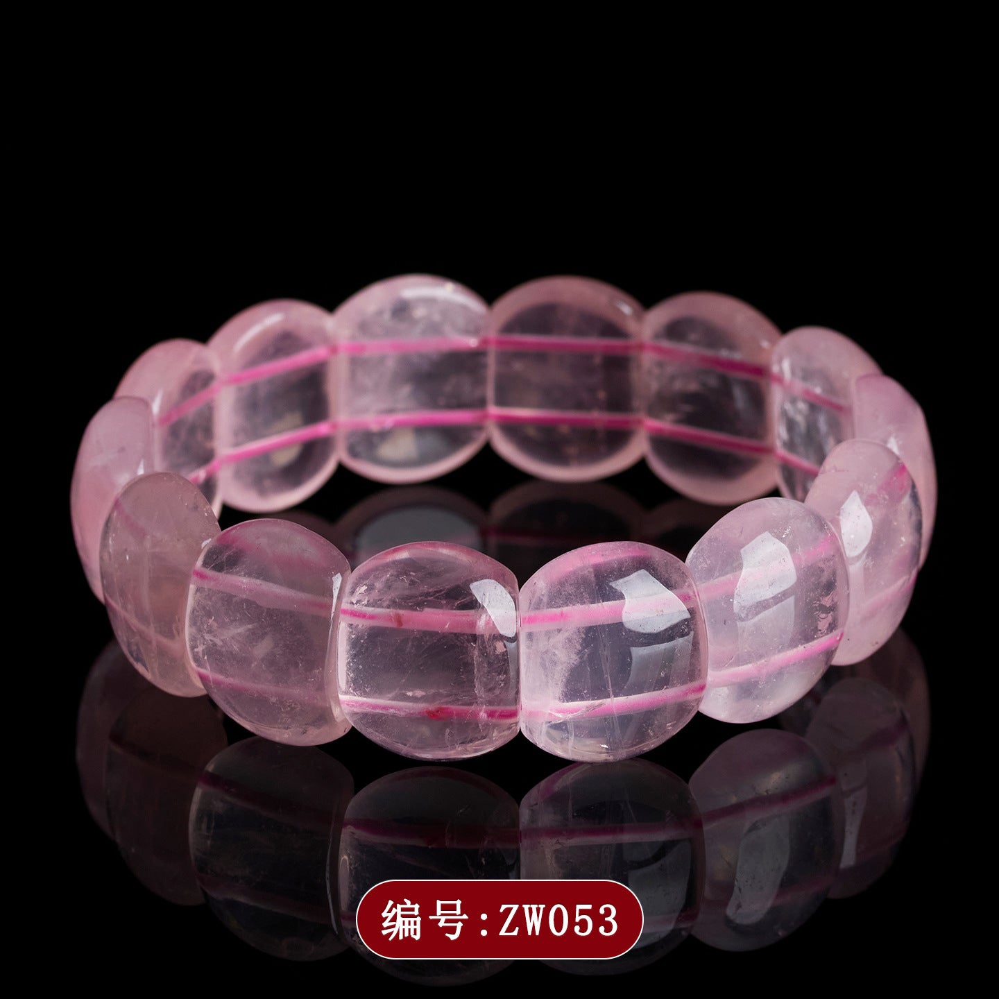 Natural Rose Quartz Crystal Bracelet - Peach Pink Healing Stone for Women's Harmony