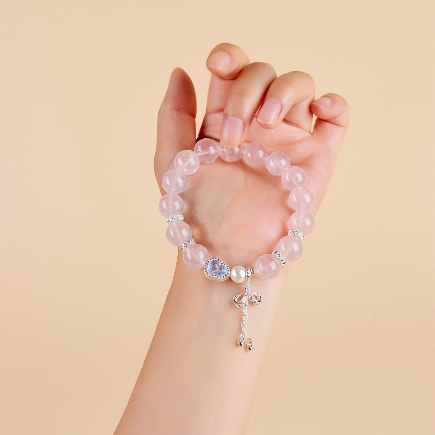 Natural Mozambique Starlight Pink Crystal Fortune Bracelet for Women - Love & Wealth Attraction