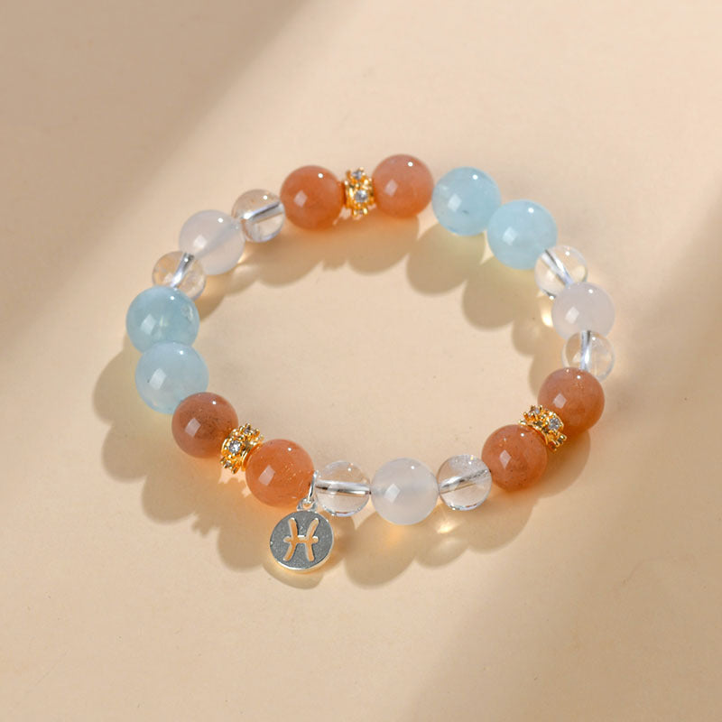 Twelve Constellations Natural Crystal Bracelet｜Spiritual Fortune & Cosmic Protection Jewelry