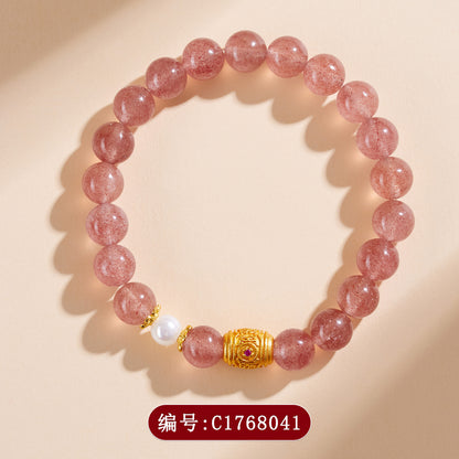 Strawberry Crystal Love Bracelet | Attract Romance & Harmony Energy