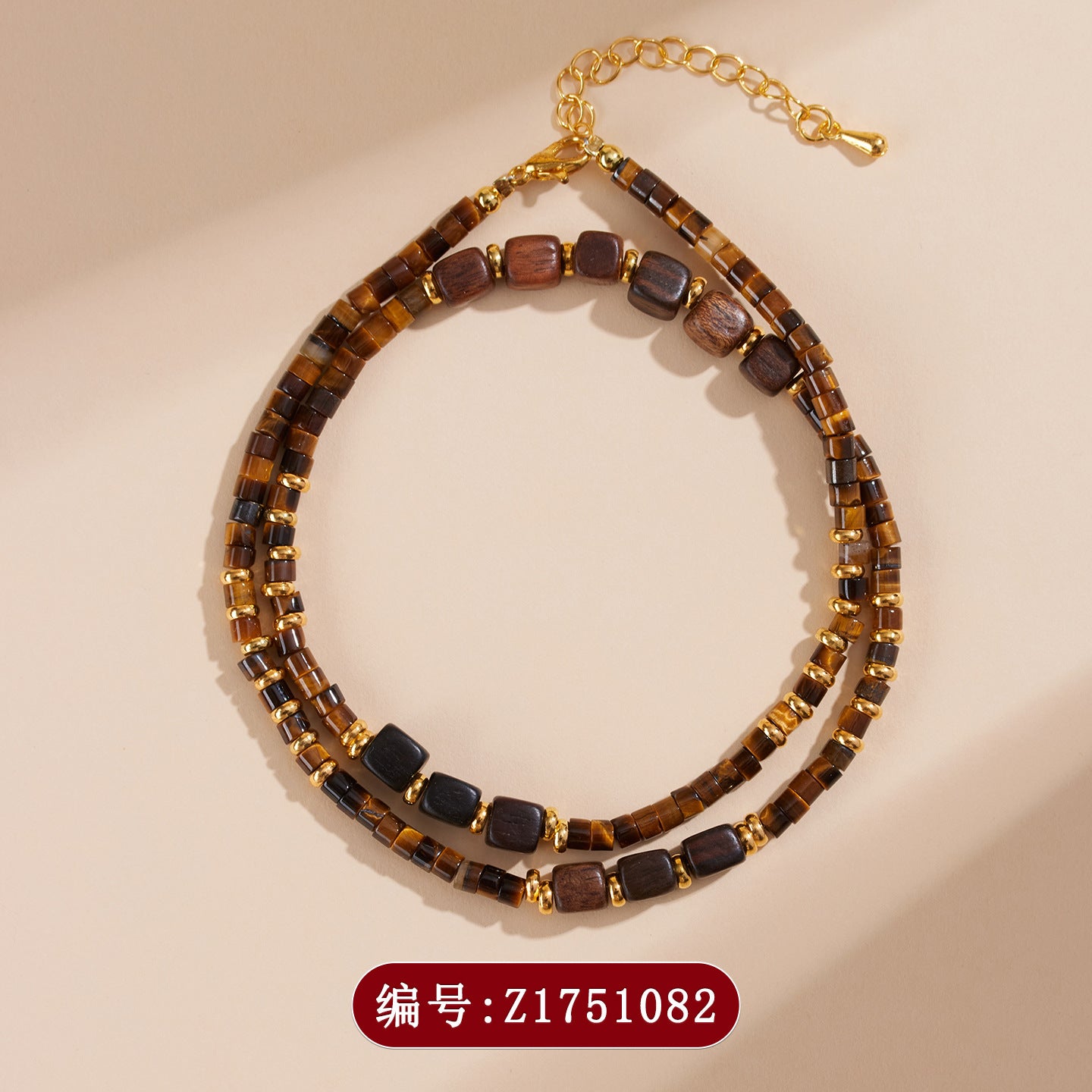 Natural Tiger Eye Agarwood Clavicle Necklace - Spiritual Protection & Wealth Attraction