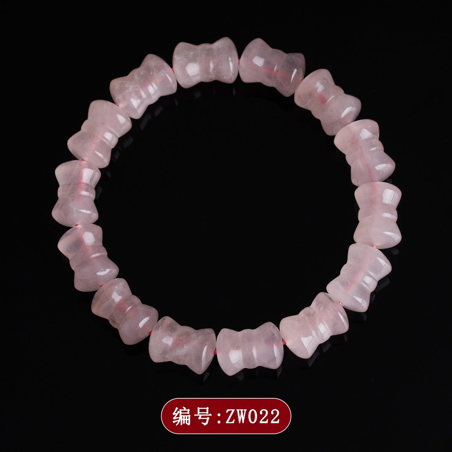 Natural Pink Quartz Bowknot Bamboo Knot Bracelet - Love Harmony Charm for Women