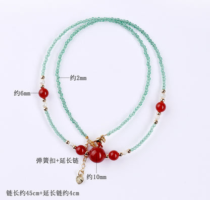 Natural Red Agate Multi-Loop Bracelet for Women | Wealth & Protection Energy Talisman