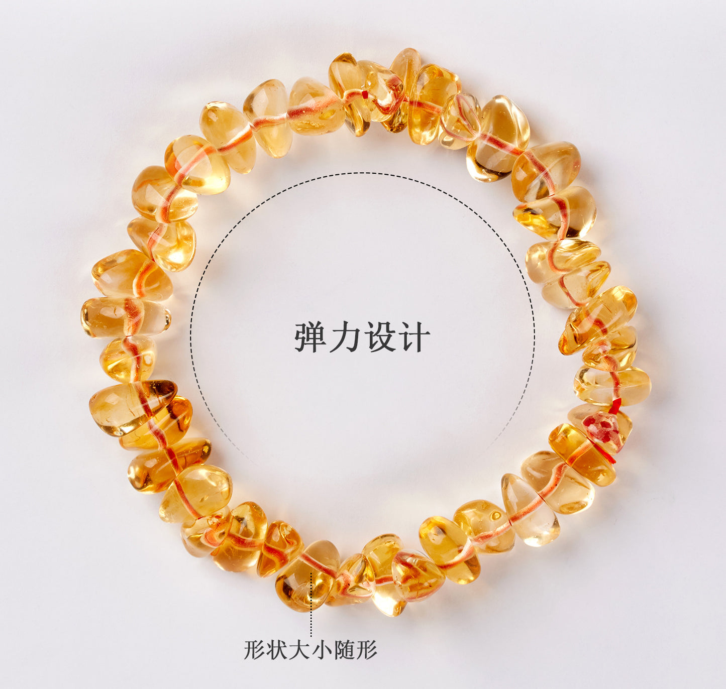 Natural Yellow Crystal Fragment Bracelet - Wealth Attraction & Positive Energy Charm for Women