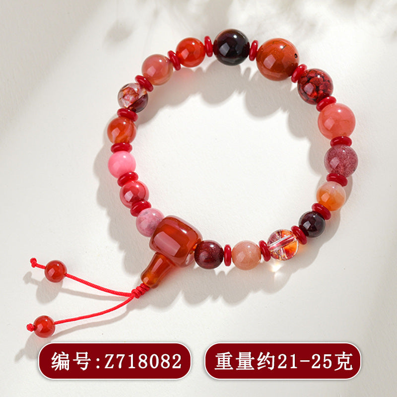 Eighteen Seeds Crystal Five Elements Balancing Bracelet for Unisex Couple Energy Harmony